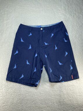 Tommy Bahama Shorts Mens Size 34 Blue Relax Deep Pockets Lightweight Stretchy